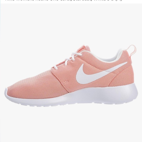 Nike Shoes - Nike Roshe  EUC One Coral Stardust/
White sneakers 💕